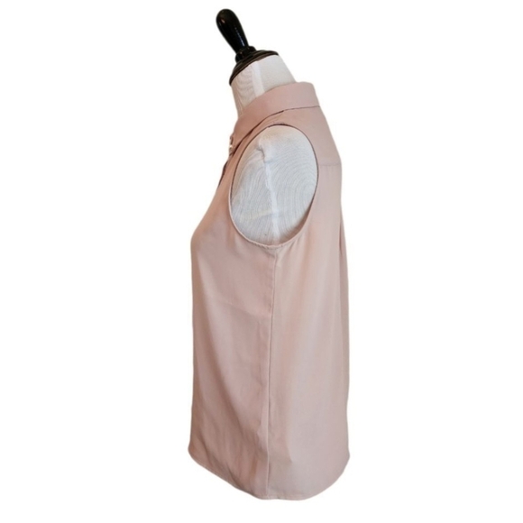 BNWT Karl LAGERFELD  Pink Sleeveless Blouse Top Faux Pearl Embellished Size M - Picture 8 of 13